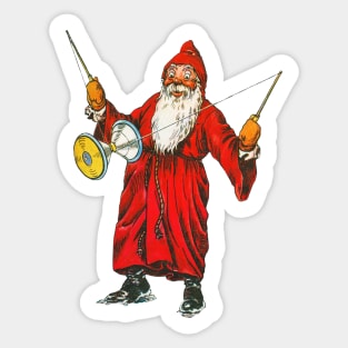 Santa Claus playing With Diabolo Sticker